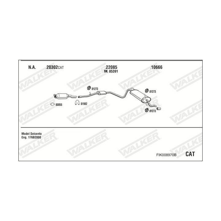 Išmetimo sistema WALKER FIK008970B