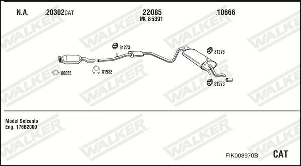 Išmetimo sistema WALKER FIK008970B