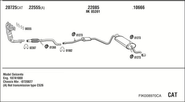 Išmetimo sistema WALKER FIK008970CA