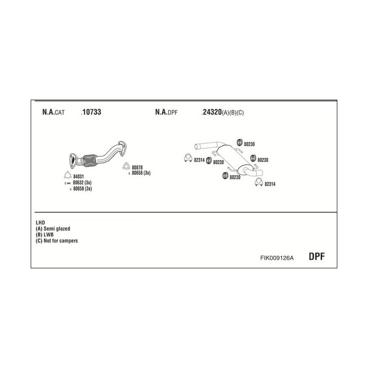 Išmetimo sistema WALKER FIK009126A