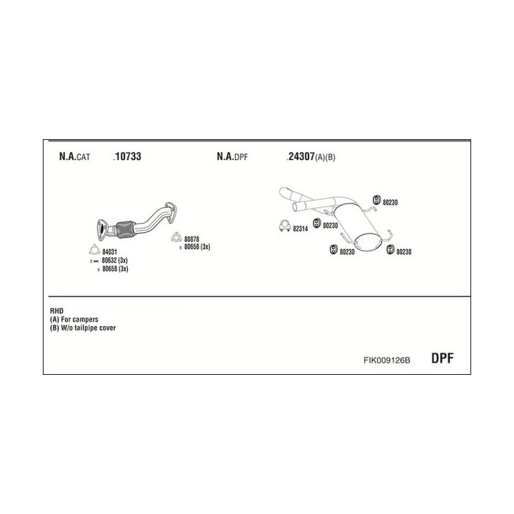 Išmetimo sistema WALKER FIK009126B