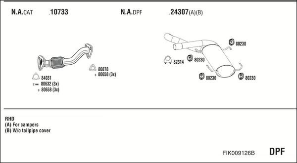 Išmetimo sistema WALKER FIK009126B