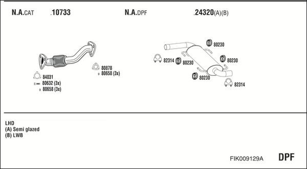 Išmetimo sistema WALKER FIK009129A