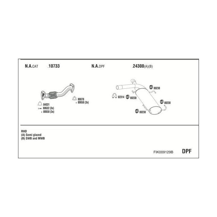 Išmetimo sistema WALKER FIK009129B