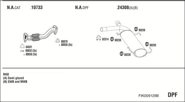 Išmetimo sistema WALKER FIK009129B