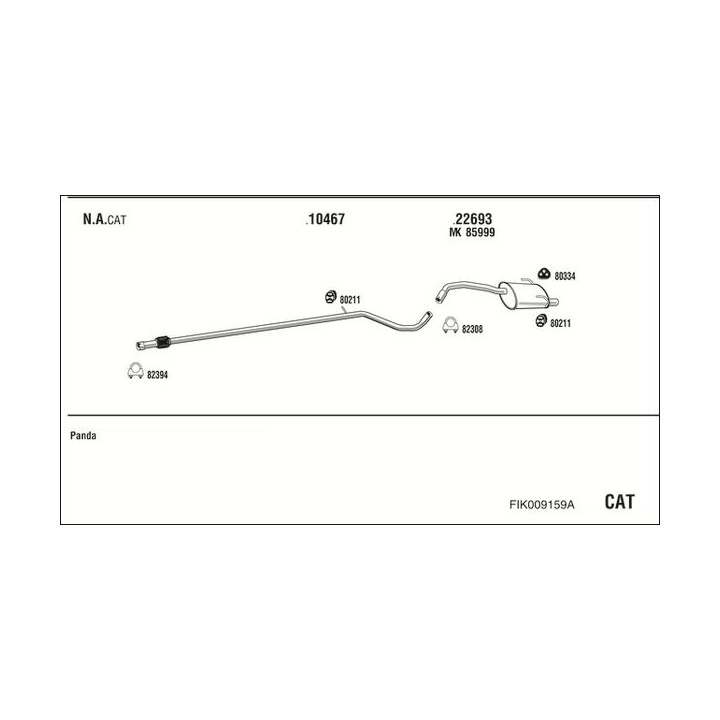 Išmetimo sistema WALKER FIK009159A
