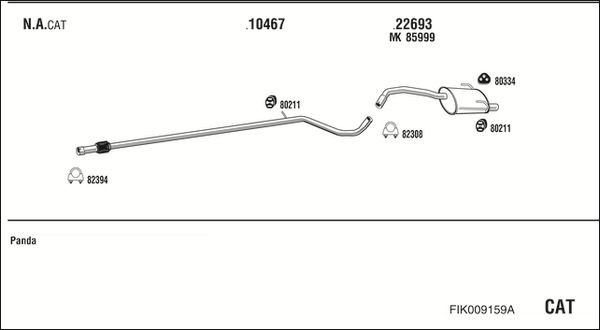 Išmetimo sistema WALKER FIK009159A