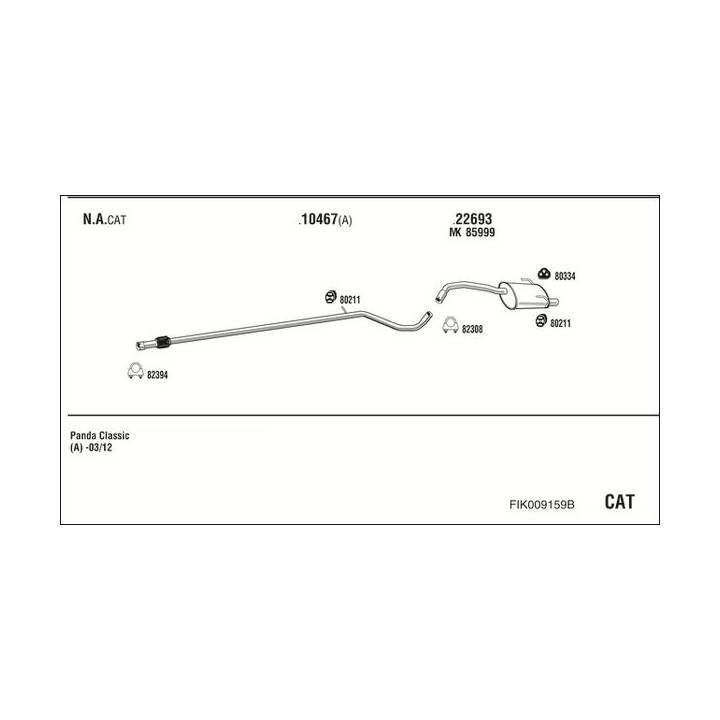 Išmetimo sistema WALKER FIK009159B