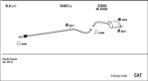 Išmetimo sistema WALKER FIK009159B