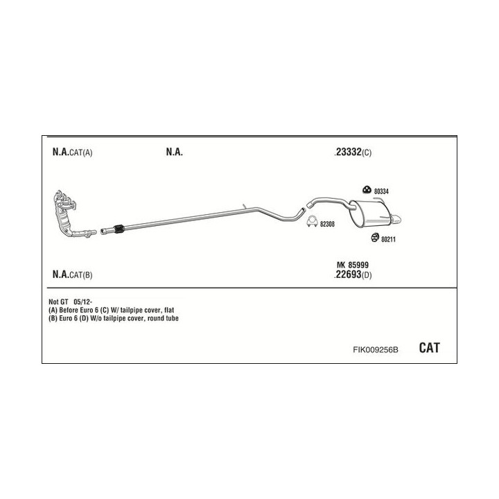 Išmetimo sistema WALKER FIK009256B