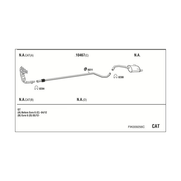 Išmetimo sistema WALKER FIK009256C