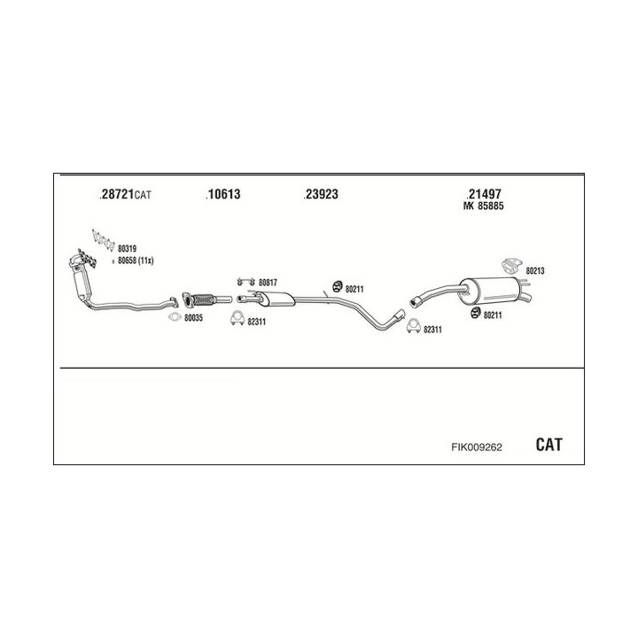 Išmetimo sistema WALKER FIK009262