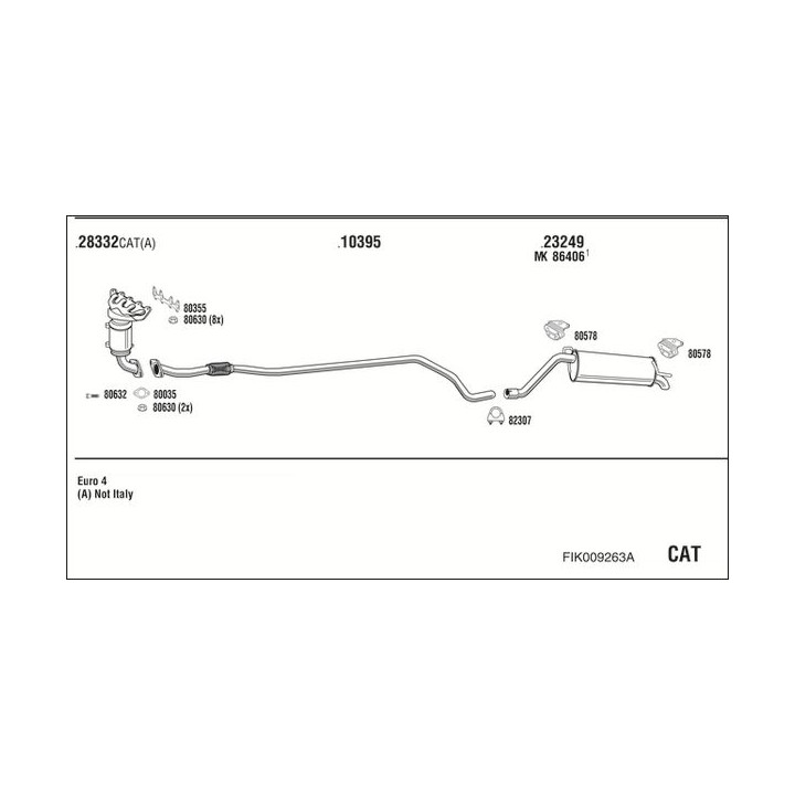 Išmetimo sistema WALKER FIK009263A