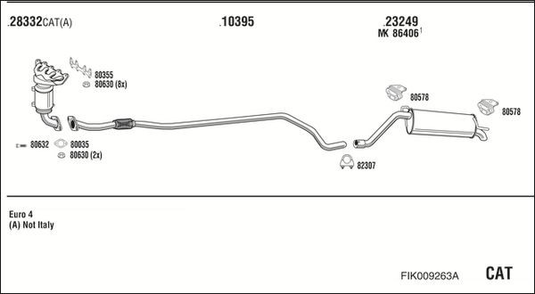 Išmetimo sistema WALKER FIK009263A