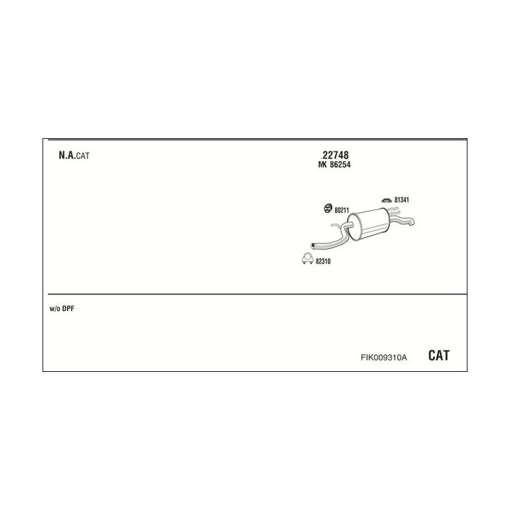 Išmetimo sistema WALKER FIK009310A