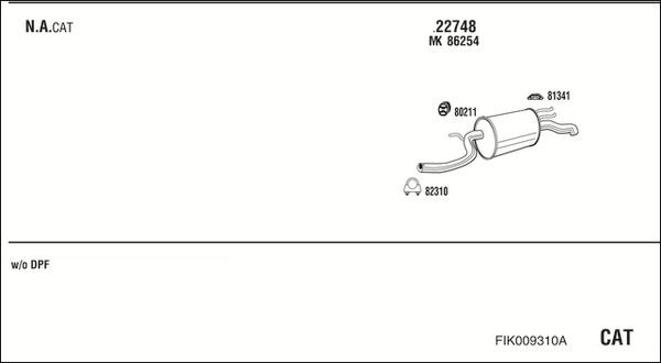 Išmetimo sistema WALKER FIK009310A