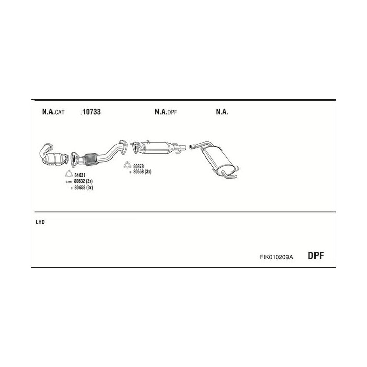 Išmetimo sistema WALKER FIK010209A