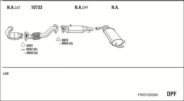 Išmetimo sistema WALKER FIK010209A