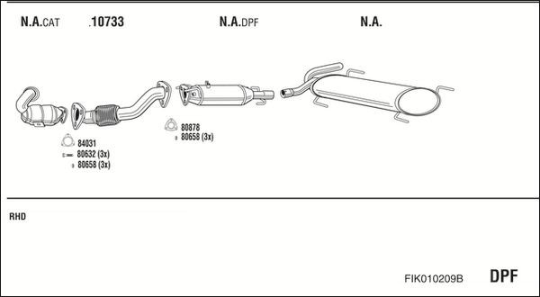 Išmetimo sistema WALKER FIK010209B
