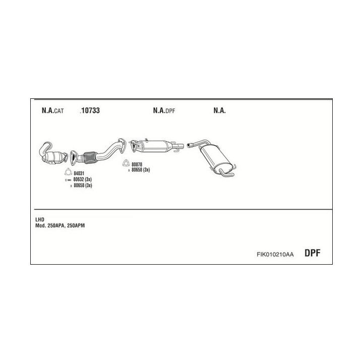 Išmetimo sistema WALKER FIK010210AA