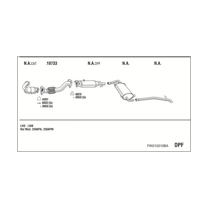 Išmetimo sistema WALKER FIK010210BA