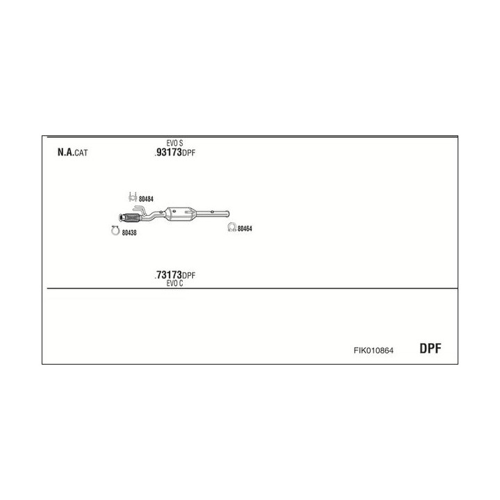 Išmetimo sistema WALKER FIK010864