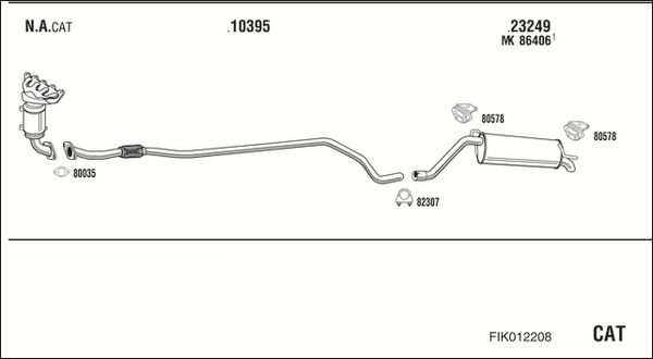 Išmetimo sistema WALKER FIK012208