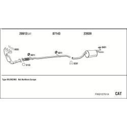 Išmetimo sistema WALKER FIK012751A