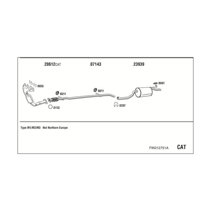 Išmetimo sistema WALKER FIK012751A