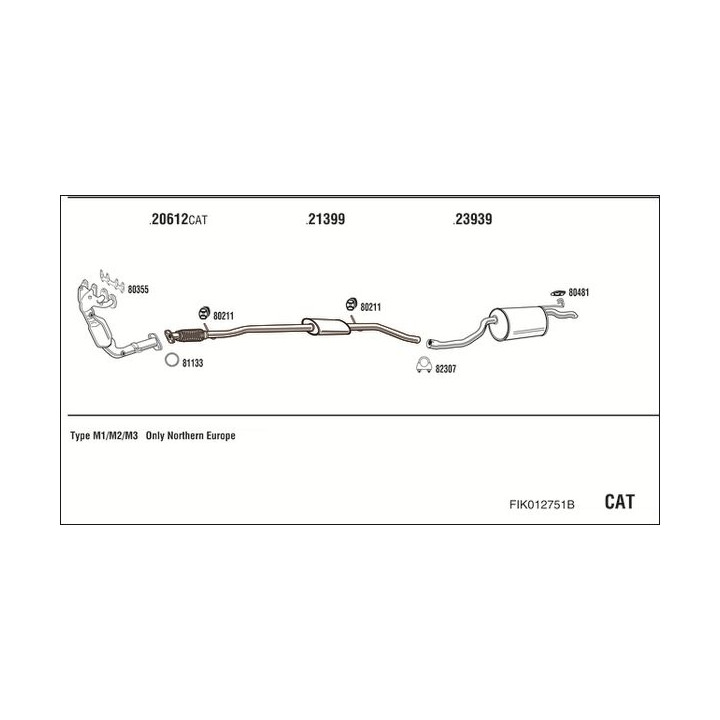 Išmetimo sistema WALKER FIK012751B