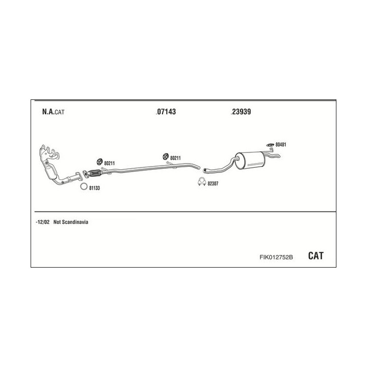 Išmetimo sistema WALKER FIK012752B