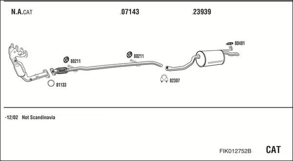Išmetimo sistema WALKER FIK012752B