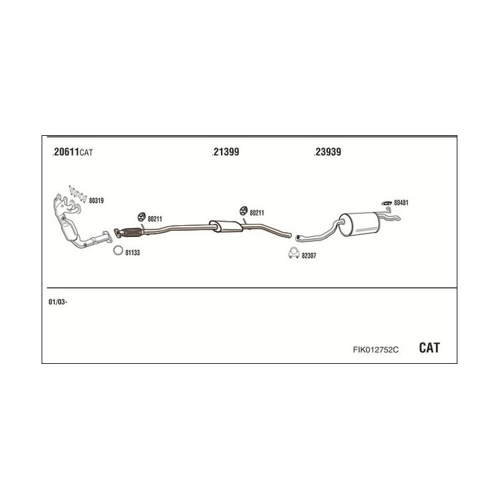 Išmetimo sistema WALKER FIK012752C