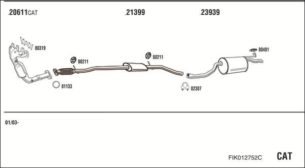 Išmetimo sistema WALKER FIK012752C