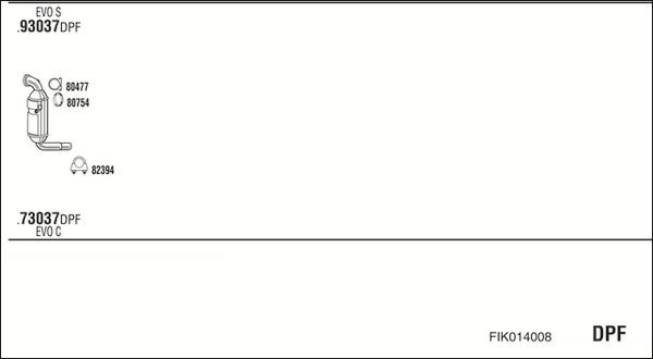 Išmetimo sistema WALKER FIK014008