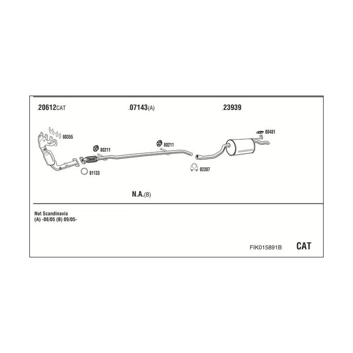 Išmetimo sistema WALKER FIK015891B