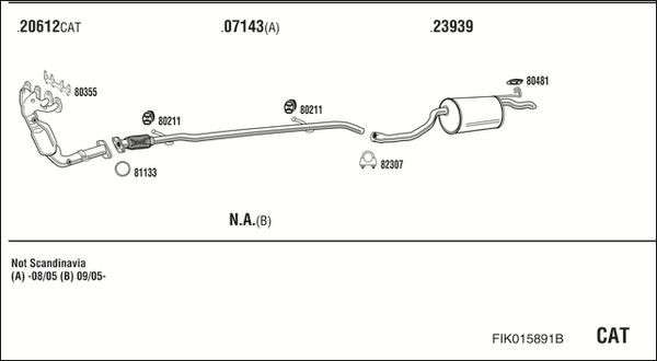 Išmetimo sistema WALKER FIK015891B