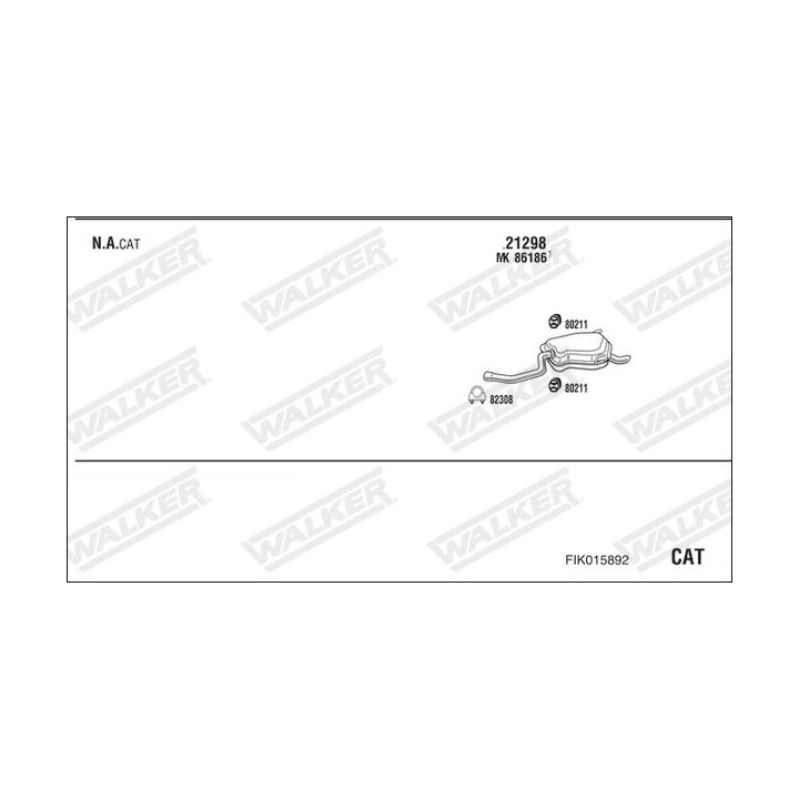 Išmetimo sistema WALKER FIK015892