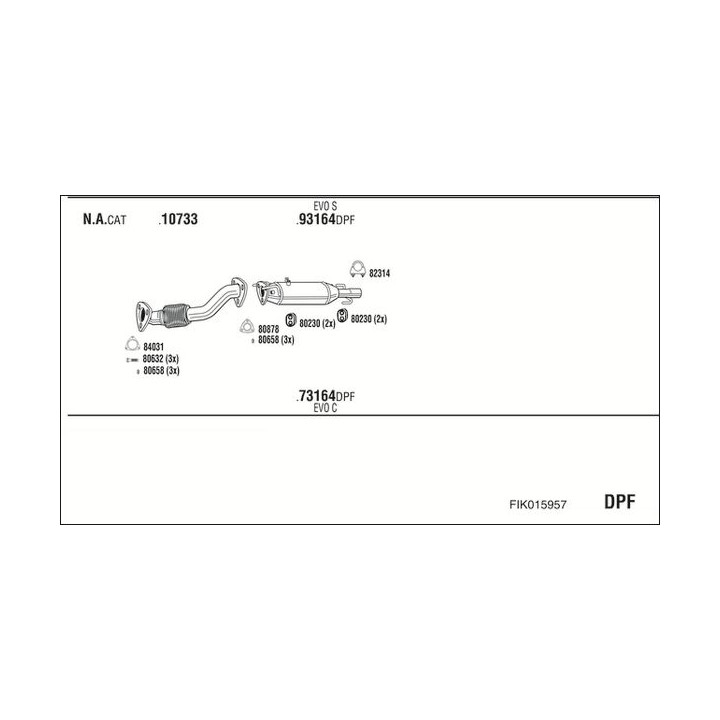 Išmetimo sistema WALKER FIK015957