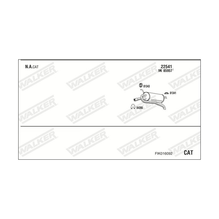 Išmetimo sistema WALKER FIK016092