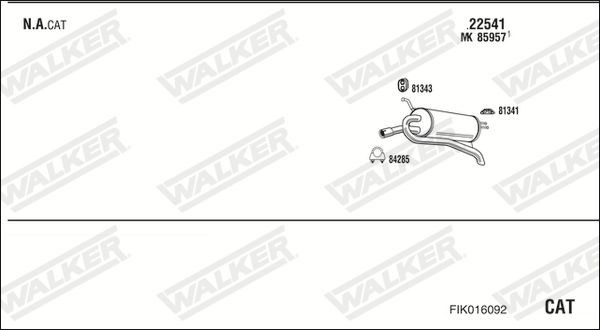 Išmetimo sistema WALKER FIK016092