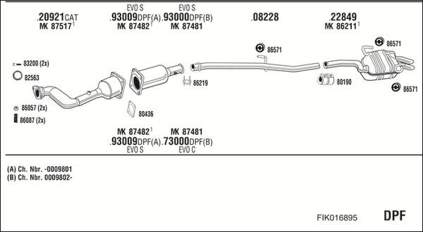 Išmetimo sistema WALKER FIK016895