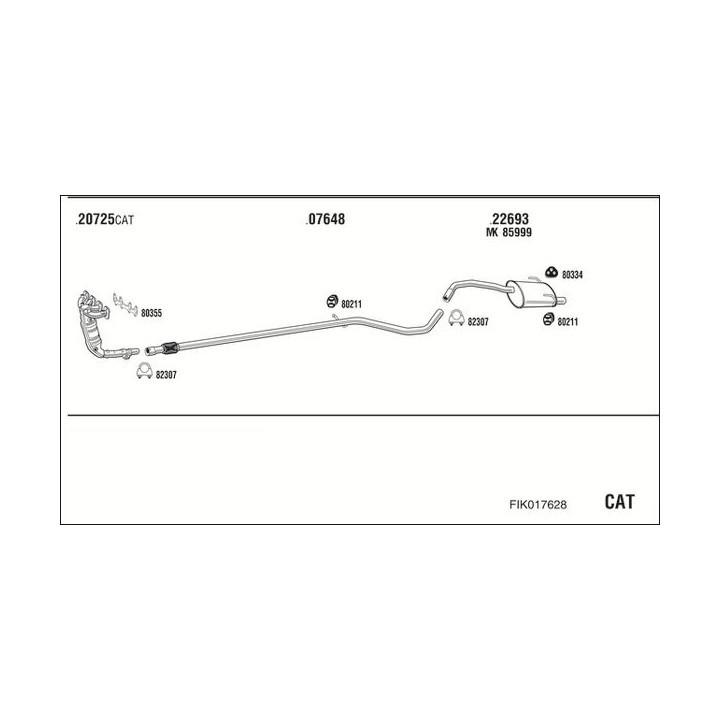 Išmetimo sistema WALKER FIK017628