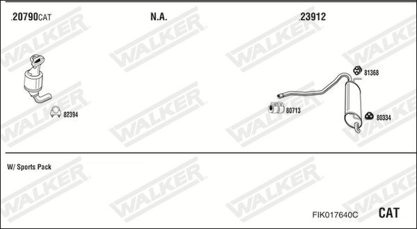 Išmetimo sistema WALKER FIK017640C