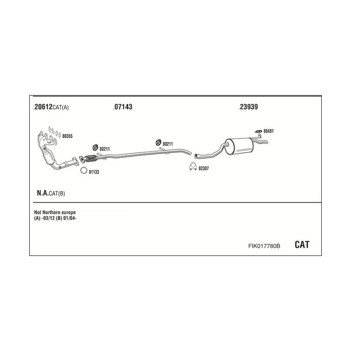 Išmetimo sistema WALKER FIK017780B