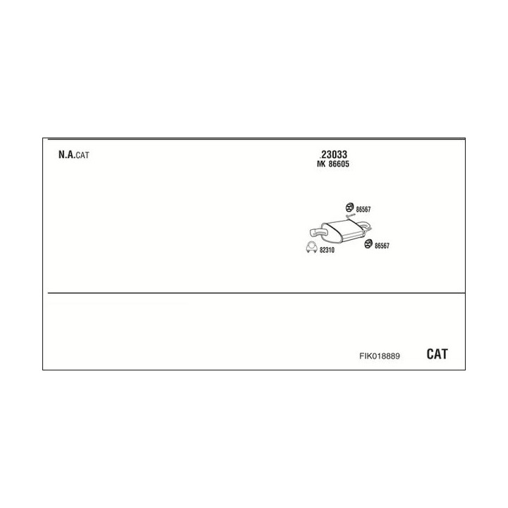 Išmetimo sistema WALKER FIK018889