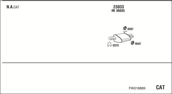 Išmetimo sistema WALKER FIK018889