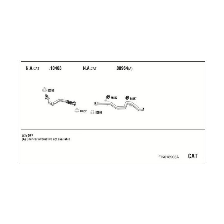 Išmetimo sistema WALKER FIK018903A