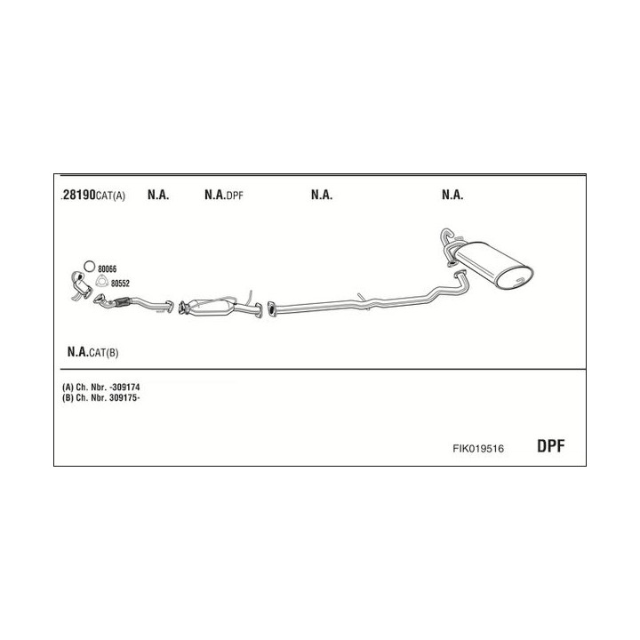 Išmetimo sistema WALKER FIK019516