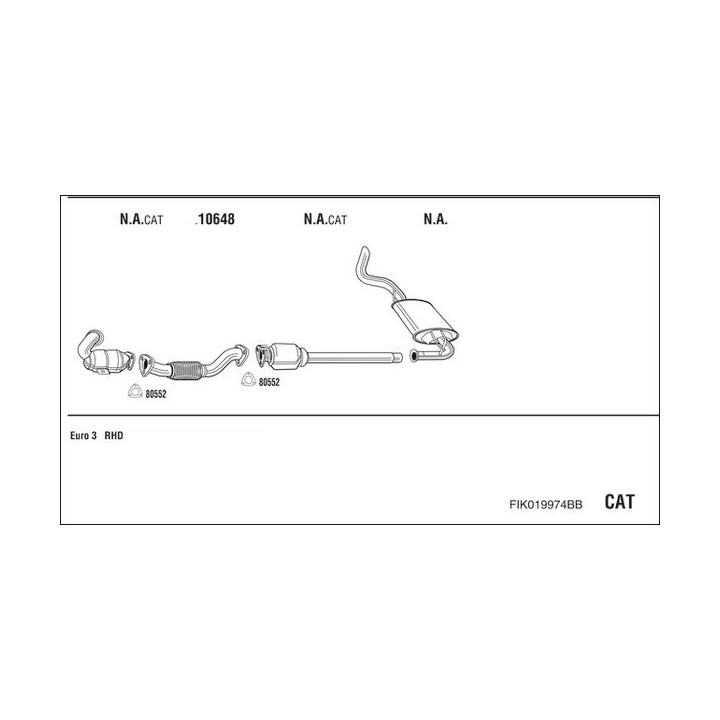 Išmetimo sistema WALKER FIK019974BB